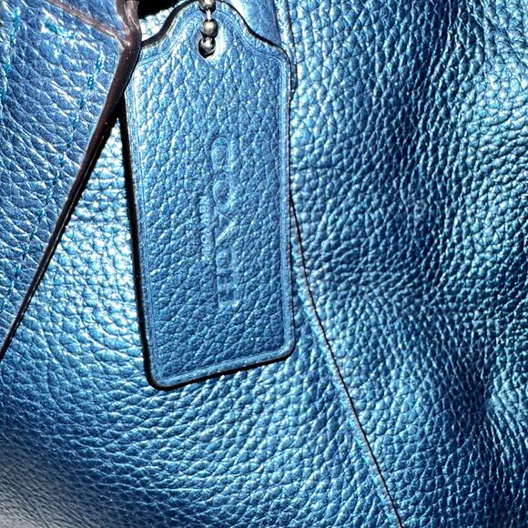 Coach Madison Small Kelsey Pebbled Satchel Leather Green Purse Handbag F23538 - Picture 3 of 8